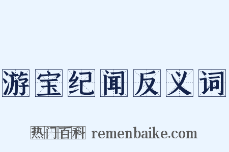 游宝纪闻反义词是什么意思的图片
